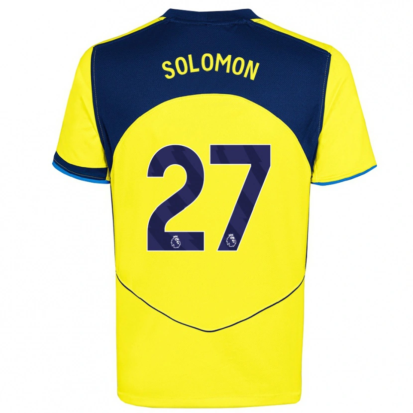 Danxen Kid Manor Solomon #27 Yellow Navy Third Jersey 2025/26 T-Shirt