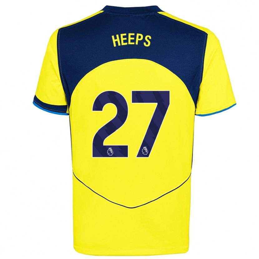 Danxen Kid Eleanor Heeps #27 Yellow Navy Third Jersey 2025/26 T-Shirt