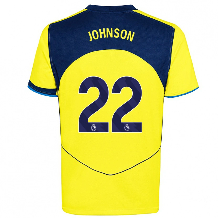 Danxen Kid Brennan Johnson #22 Yellow Navy Third Jersey 2025/26 T-Shirt