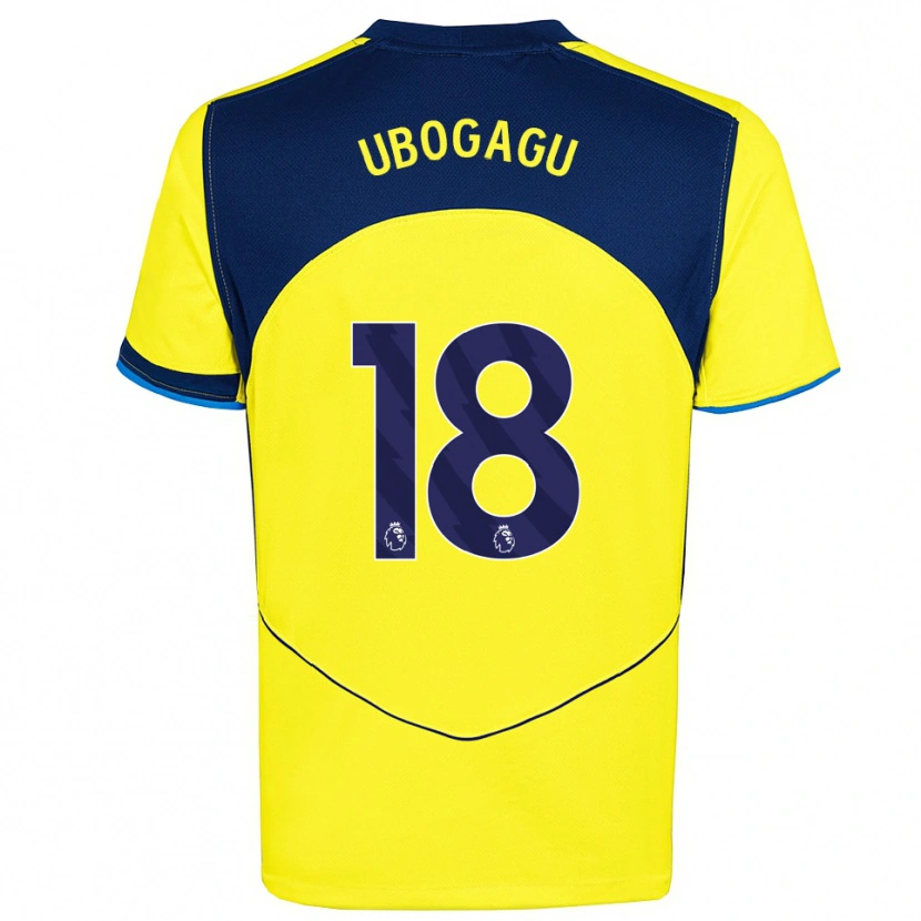 Danxen Kid Chioma Ubogagu #18 Yellow Navy Third Jersey 2025/26 T-Shirt