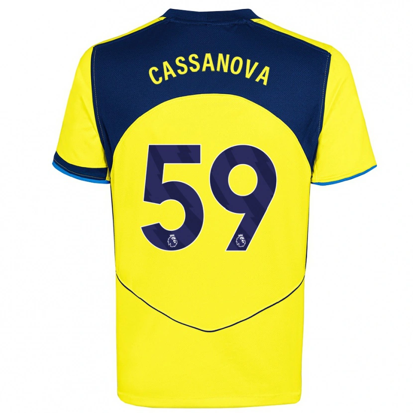 Danxen Kid Dante Cassanova #59 Yellow Navy Third Jersey 2025/26 T-Shirt