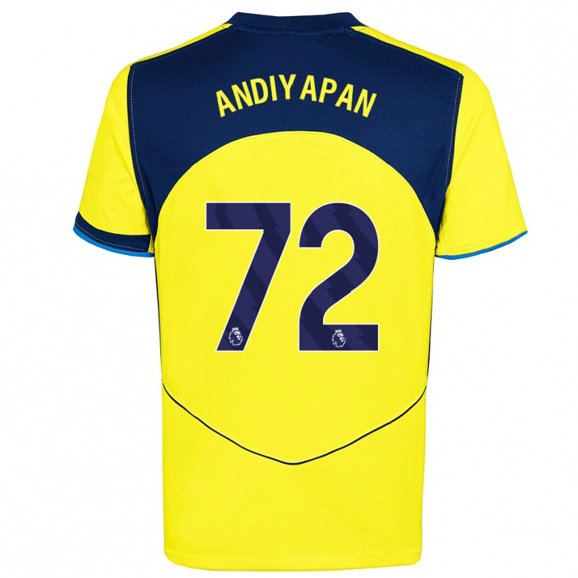 Danxen Kid William Andiyapan #72 Yellow Navy Third Jersey 2025/26 T-Shirt