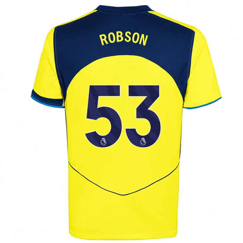 Danxen Kid Max Robson #53 Yellow Navy Third Jersey 2025/26 T-Shirt