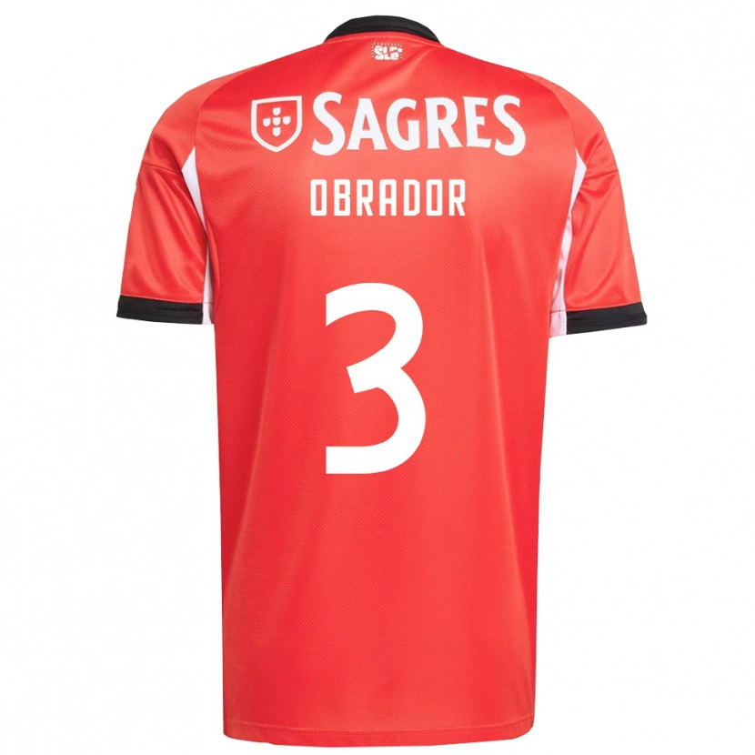 Danxen Men Rafa Obrador #3 Red White Home Jersey 2025/26 T-Shirt