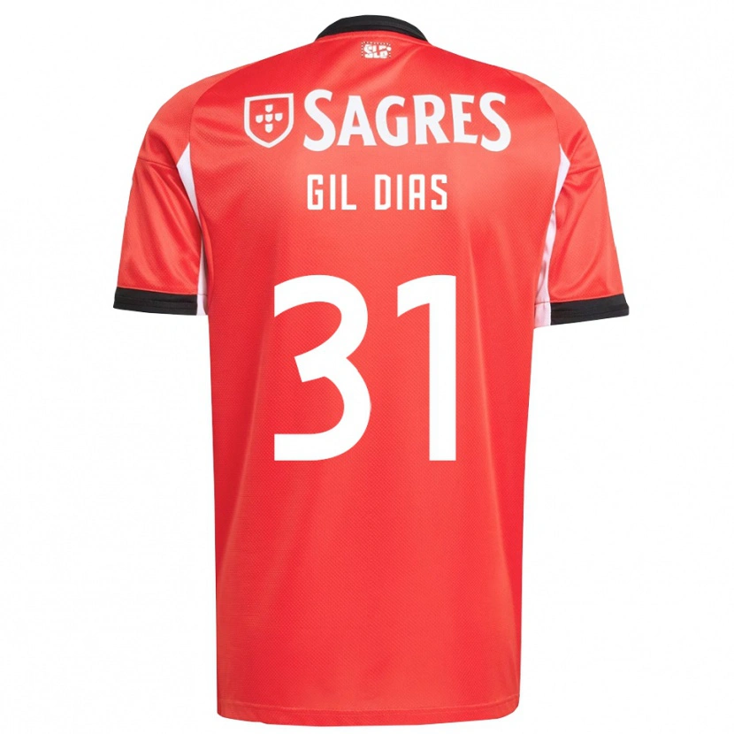 Danxen Men Gil Dias #31 Red White Home Jersey 2025/26 T-Shirt