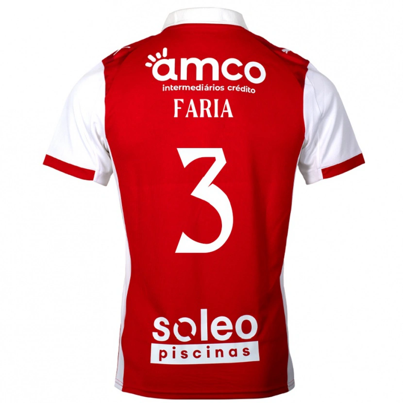 Danxen Men Hélder Faria #3 Red White Home Jersey 2025/26 T-Shirt