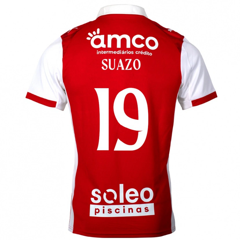Danxen Men Luis Suazo #19 Red White Home Jersey 2025/26 T-Shirt