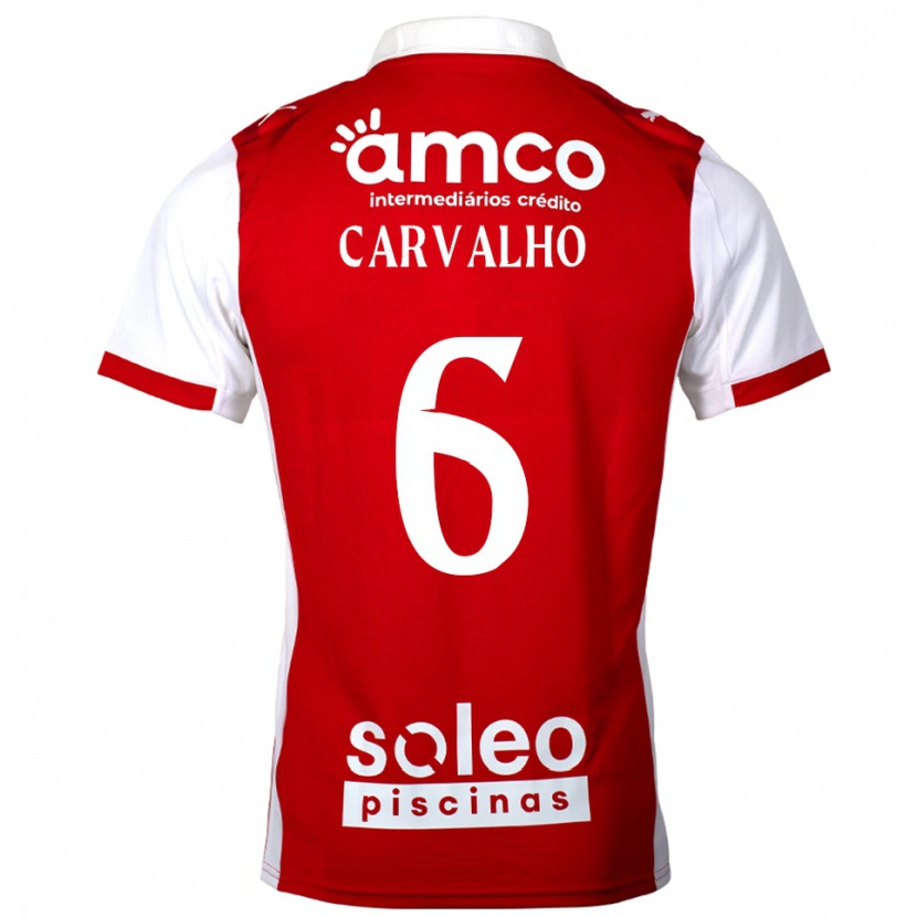 Danxen Men Vítor Carvalho #6 Red White Home Jersey 2025/26 T-Shirt