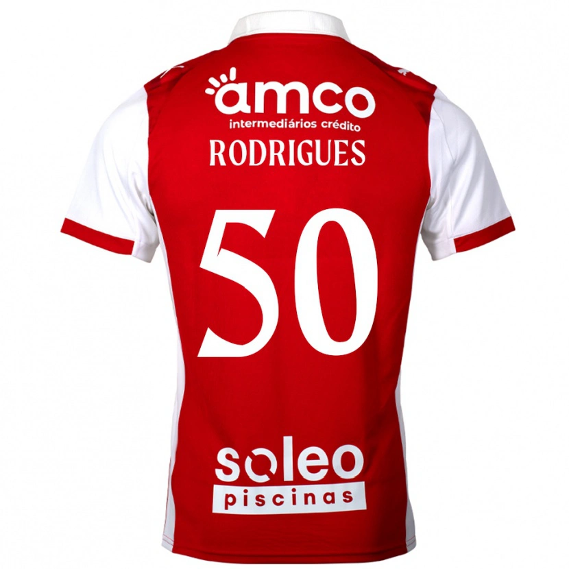 Danxen Men Diego Rodrigues #50 Red White Home Jersey 2025/26 T-Shirt