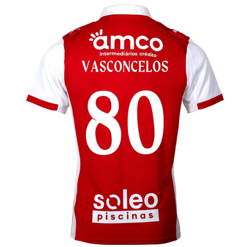 Danxen Men Vasconcelos #80 Red White Home Jersey 2025/26 T-Shirt