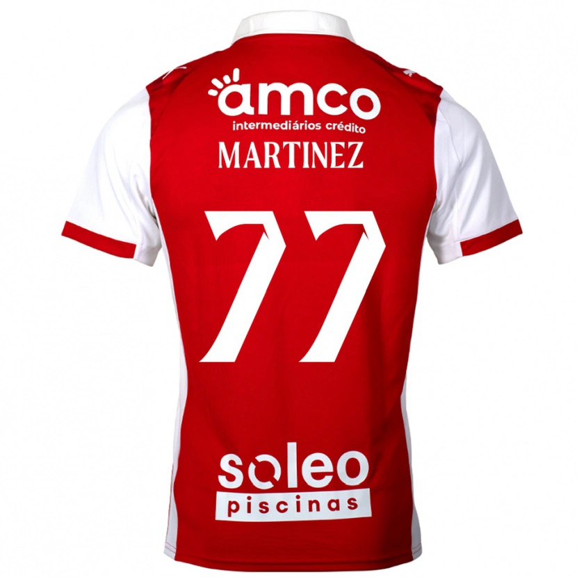 Danxen Men Gabri Martínez #77 Red White Home Jersey 2025/26 T-Shirt