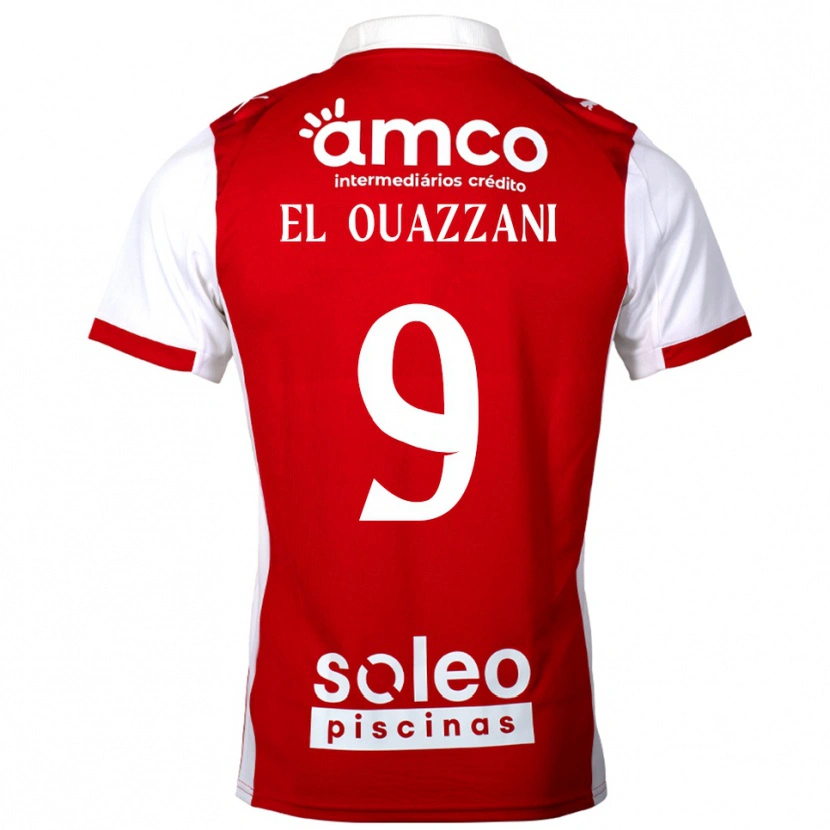 Danxen Men Amine El Ouazzani #9 Red White Home Jersey 2025/26 T-Shirt