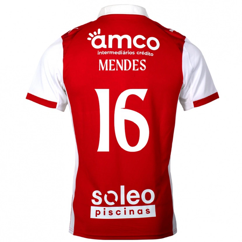 Danxen Men Rafa Mendes #16 Red White Home Jersey 2025/26 T-Shirt