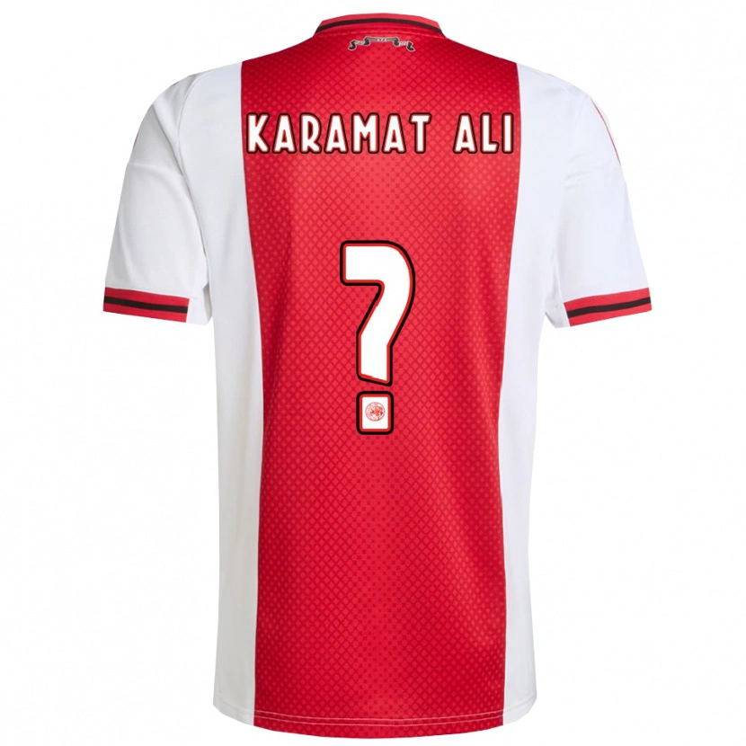 Danxen Men Yaïr Karamat Ali #0 Red White Home Jersey 2025/26 T-Shirt
