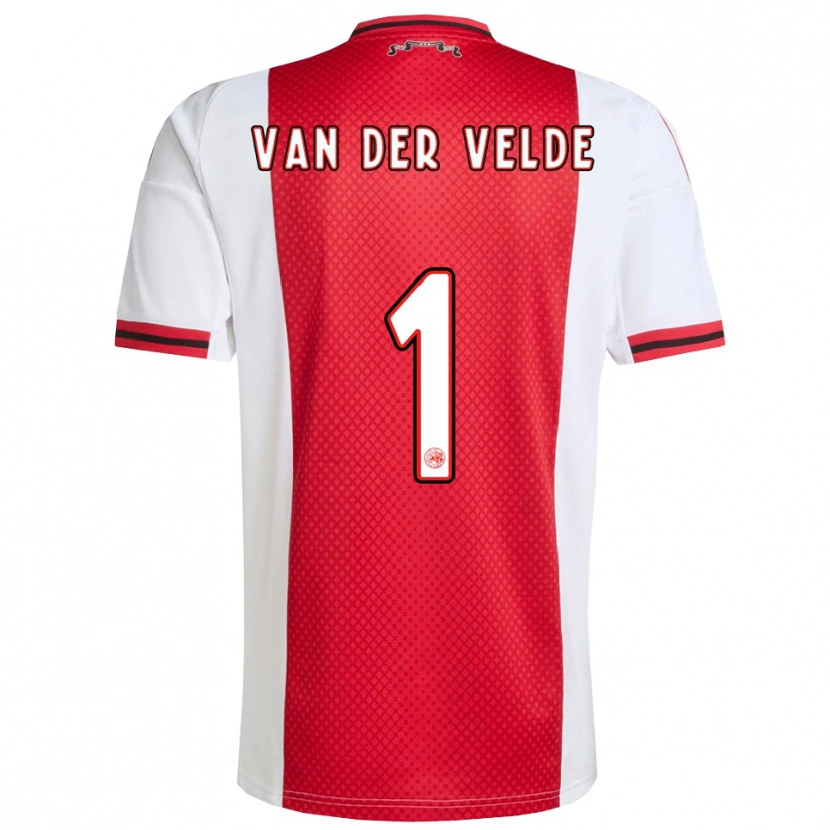 Danxen Men Valentijn Van Der Velde #1 Red White Home Jersey 2025/26 T-Shirt