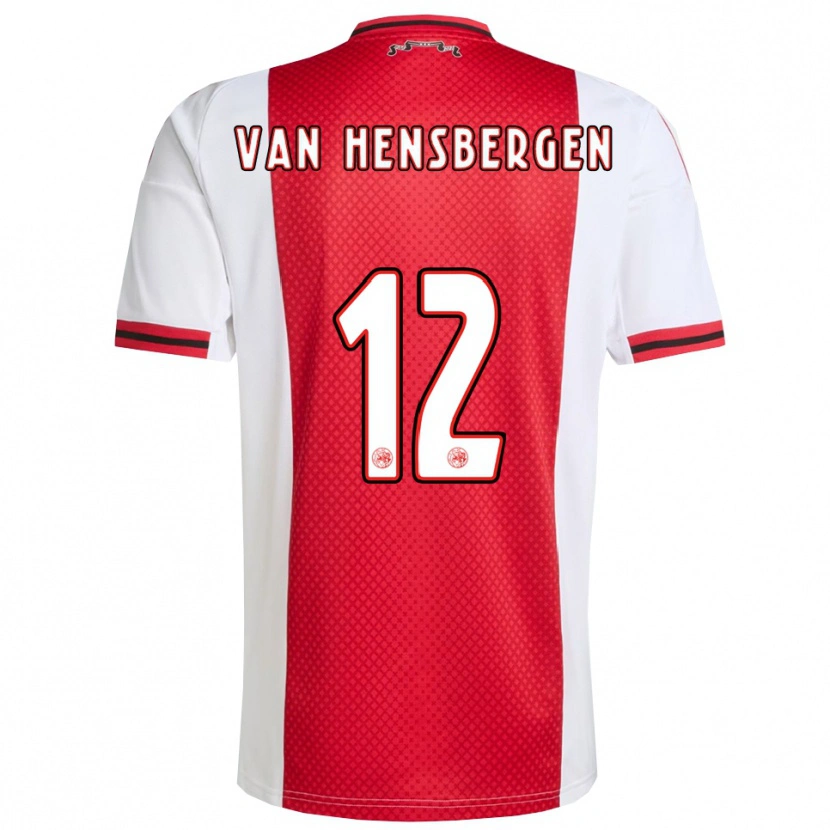Danxen Men Jade Van Hensbergen #12 Red White Home Jersey 2025/26 T-Shirt