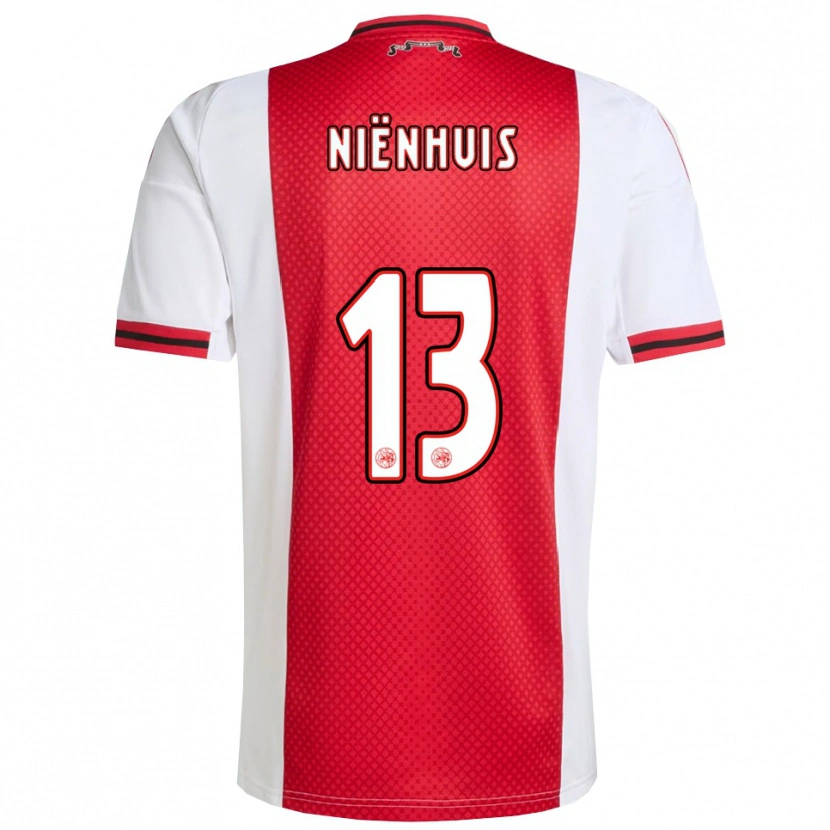 Danxen Men Lois Niënhuis #13 Red White Home Jersey 2025/26 T-Shirt