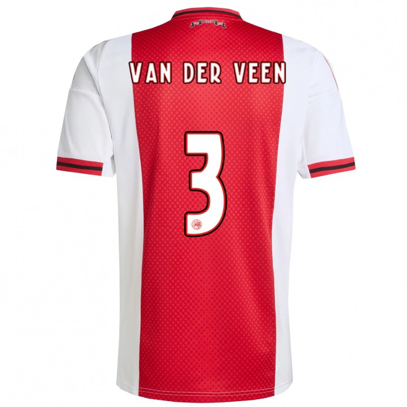 Danxen Men Roos Van Der Veen #3 Red White Home Jersey 2025/26 T-Shirt