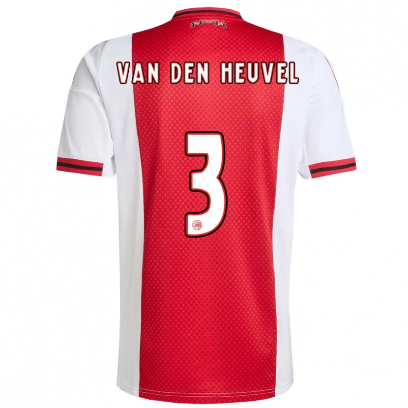 Danxen Men Nino Van Den Heuvel #3 Red White Home Jersey 2025/26 T-Shirt