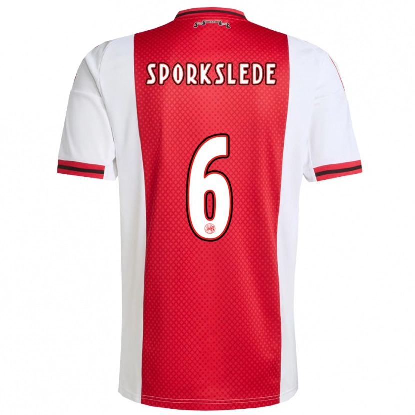 Danxen Men Fabian Sporkslede #6 Red White Home Jersey 2025/26 T-Shirt