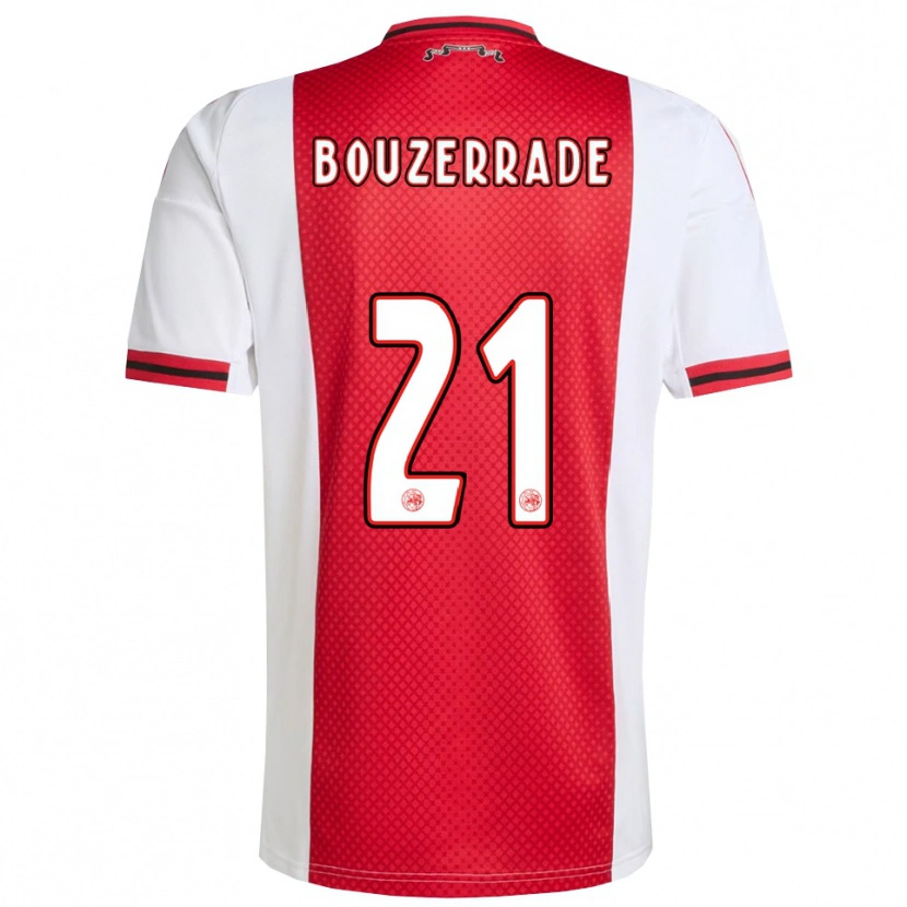 Danxen Men Zaina Bouzerrade #21 Red White Home Jersey 2025/26 T-Shirt