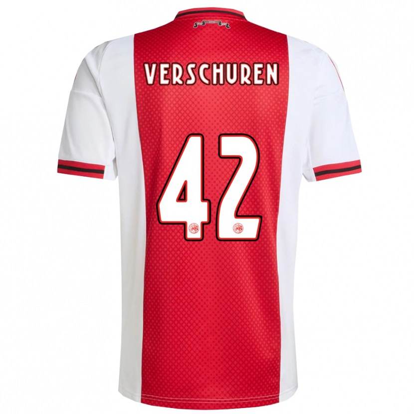 Danxen Men Nick Verschuren #42 Red White Home Jersey 2025/26 T-Shirt