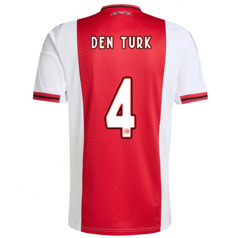 Danxen Men Deau Den Turk #4 Red White Home Jersey 2025/26 T-Shirt