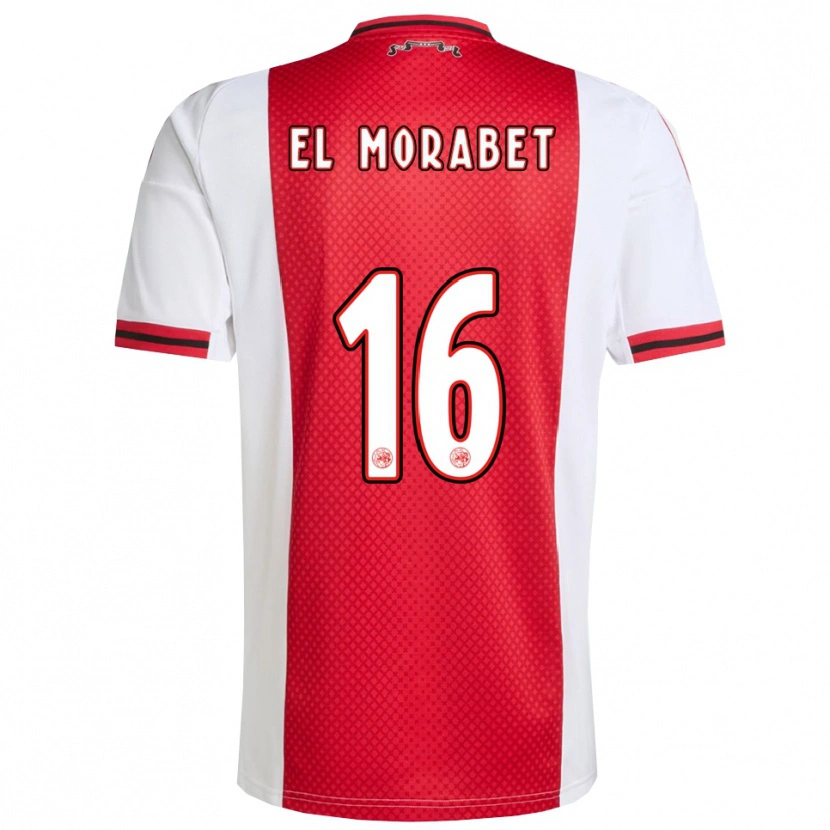 Danxen Men Younes El Morabet #16 Red White Home Jersey 2025/26 T-Shirt