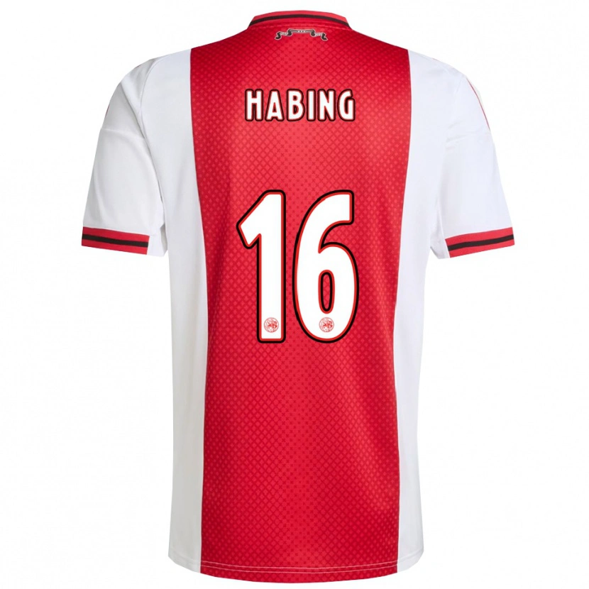 Danxen Men Youri Habing #16 Red White Home Jersey 2025/26 T-Shirt