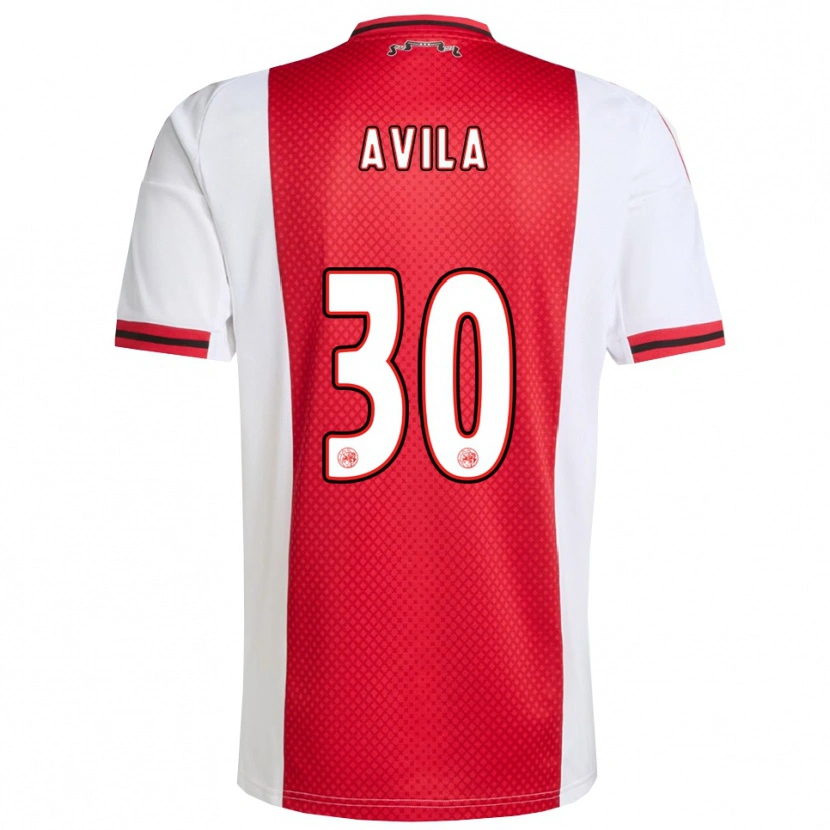Danxen Men Gastón Ávila #30 Red White Home Jersey 2025/26 T-Shirt