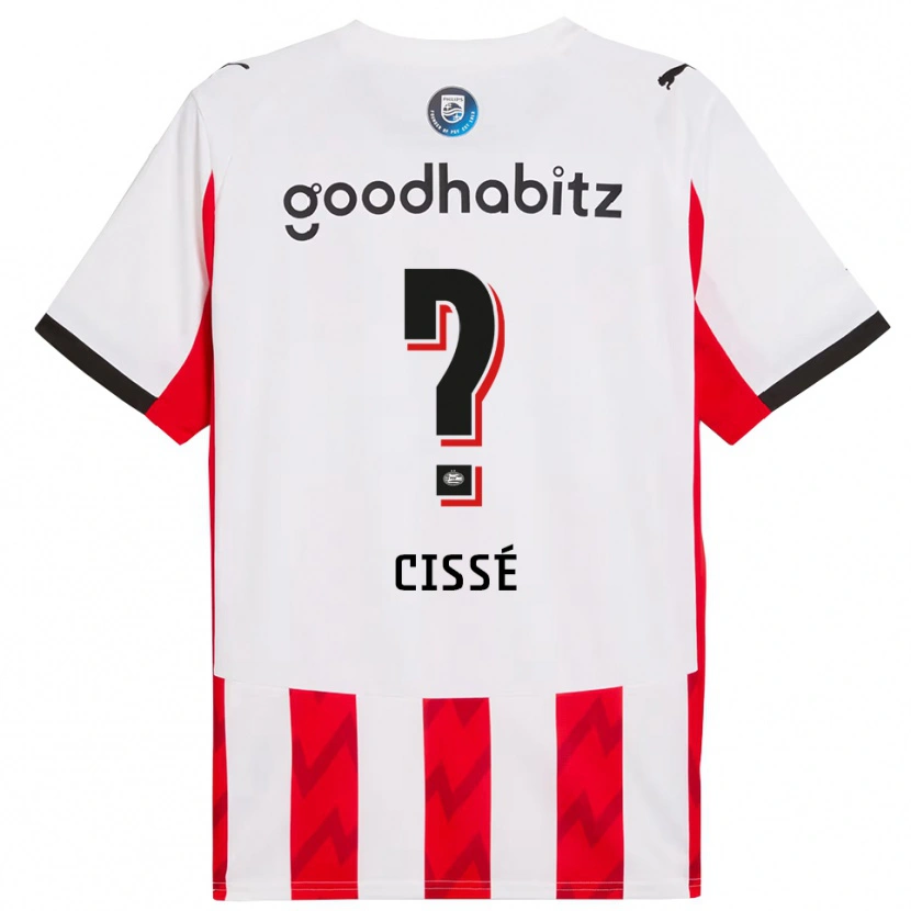 Danxen Men Alseny Cissé #0 Red White Home Jersey 2025/26 T-Shirt