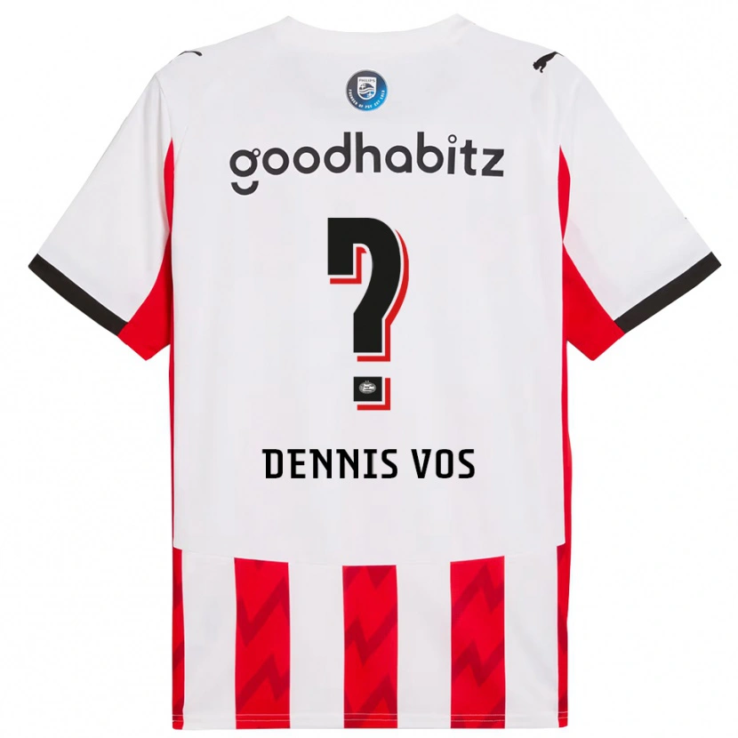 Danxen Men Dennis Vos #0 Red White Home Jersey 2025/26 T-Shirt