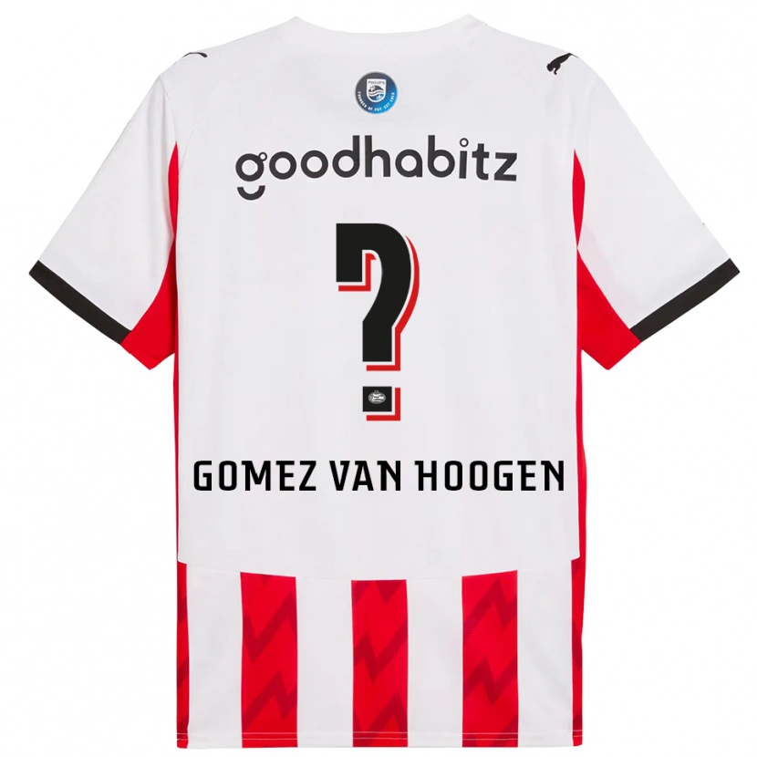 Danxen Men Samuel Gomez Van Hoogen #0 Red White Home Jersey 2025/26 T-Shirt