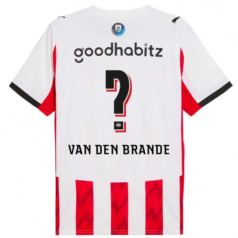 Danxen Men Daan Van Den Brande #0 Red White Home Jersey 2025/26 T-Shirt