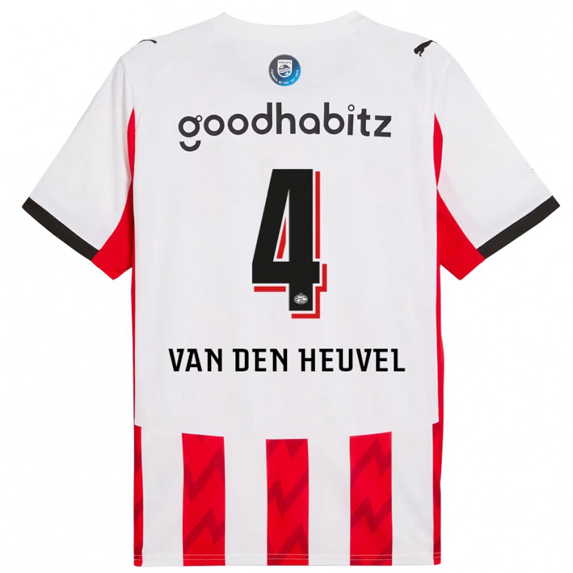 Danxen Men Tim Van Den Heuvel #4 Red White Home Jersey 2025/26 T-Shirt