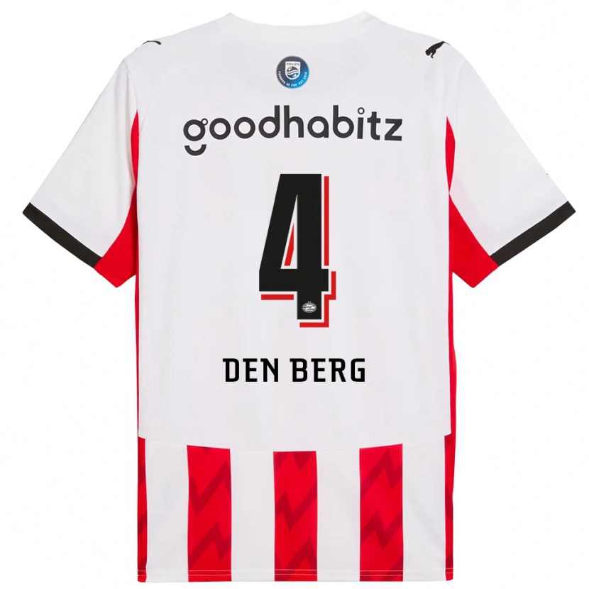 Danxen Men Mandy Van Den Berg #4 Red White Home Jersey 2025/26 T-Shirt
