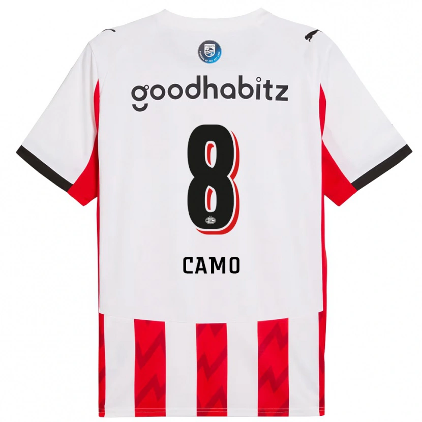 Danxen Men Adin Camo #8 Red White Home Jersey 2025/26 T-Shirt