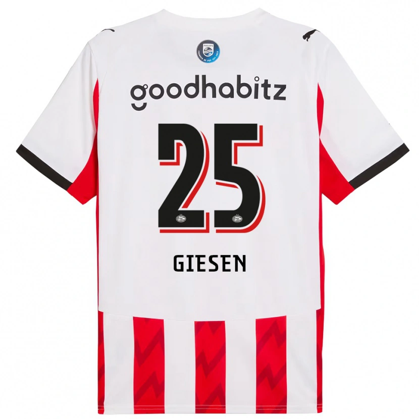 Danxen Men Suzanne Giesen #25 Red White Home Jersey 2025/26 T-Shirt