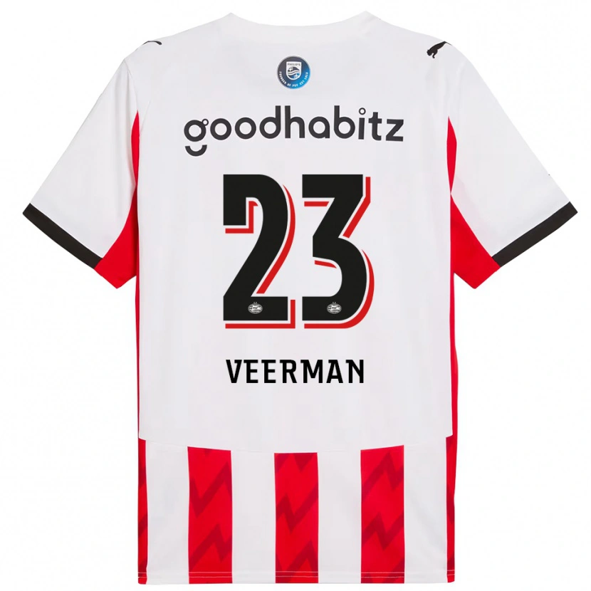 Danxen Men Joey Veerman #23 Red White Home Jersey 2025/26 T-Shirt