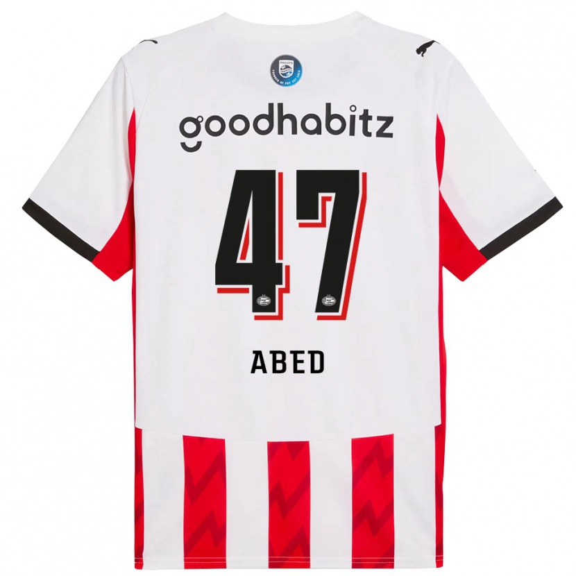 Danxen Men Tai Abed #47 Red White Home Jersey 2025/26 T-Shirt