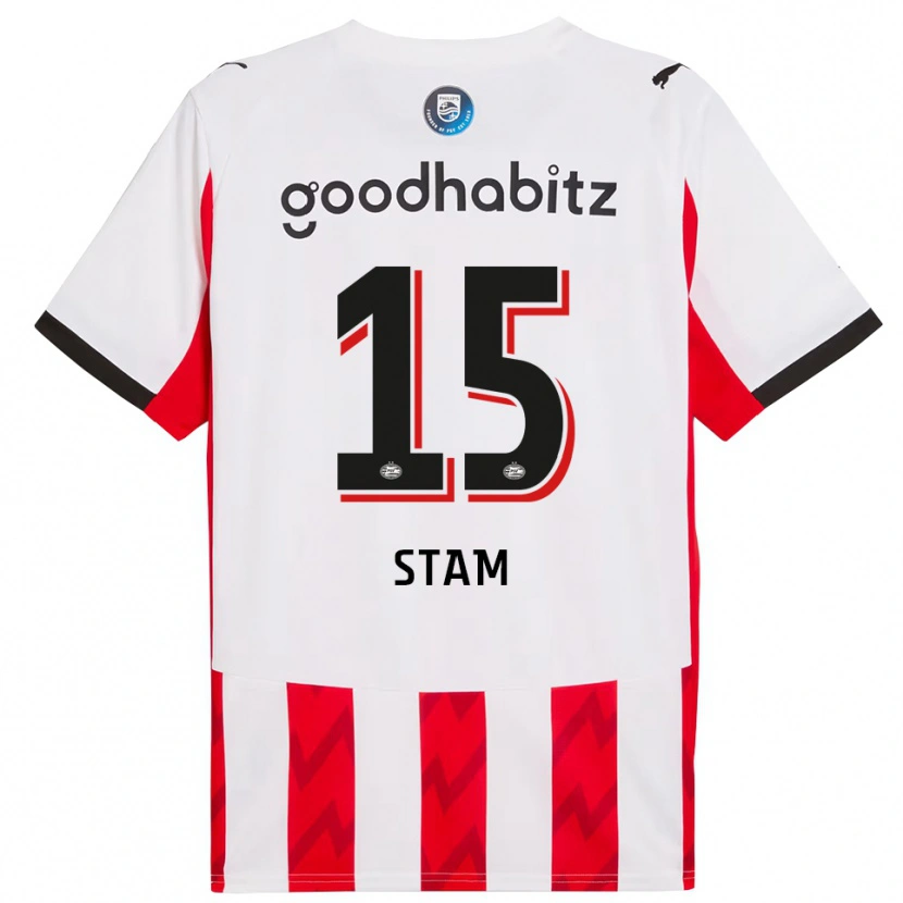 Danxen Men Dyran Stam #15 Red White Home Jersey 2025/26 T-Shirt