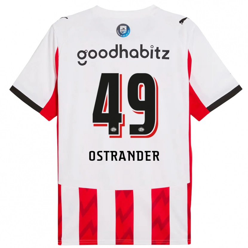 Danxen Men William Ostrander #49 Red White Home Jersey 2025/26 T-Shirt