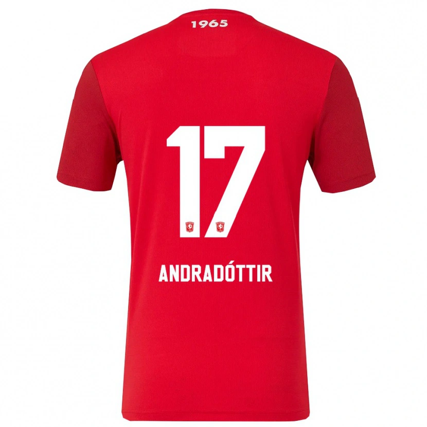 Danxen Men Amanda Andradóttir #17 Red White Home Jersey 2025/26 T-Shirt
