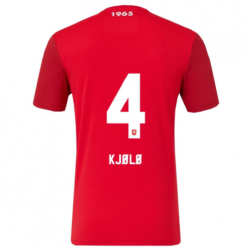 Danxen Men Mathias Kjølø #4 Red White Home Jersey 2025/26 T-Shirt