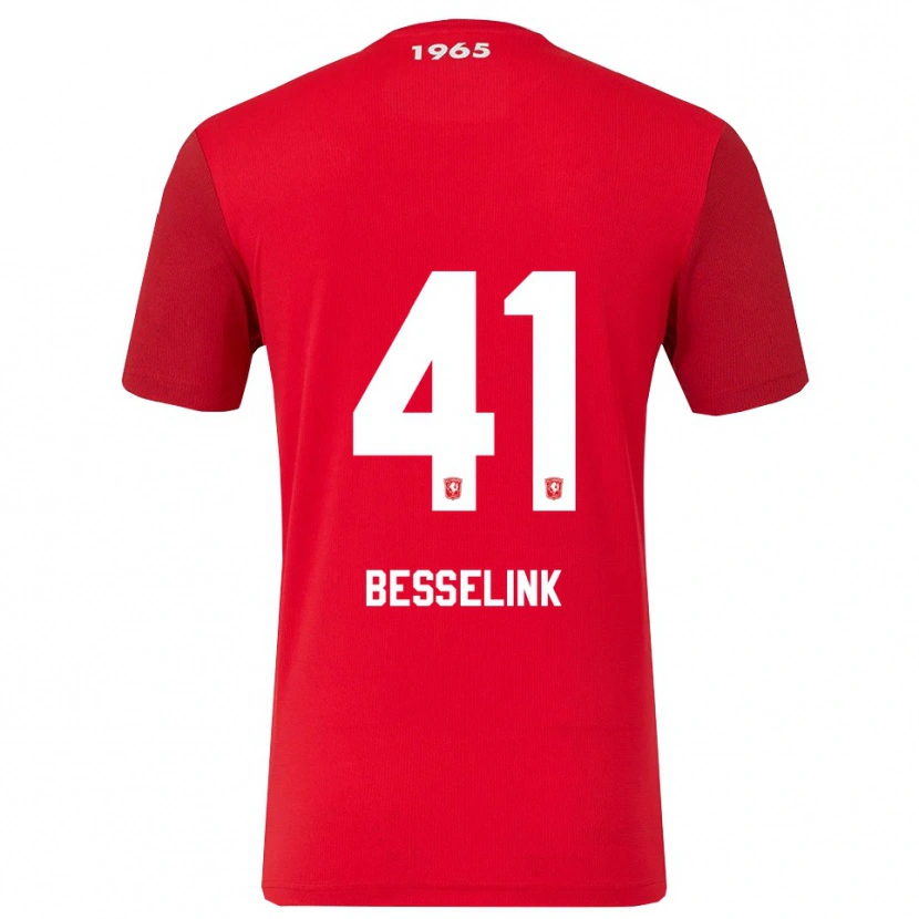 Danxen Men Gijs Besselink #41 Red White Home Jersey 2025/26 T-Shirt