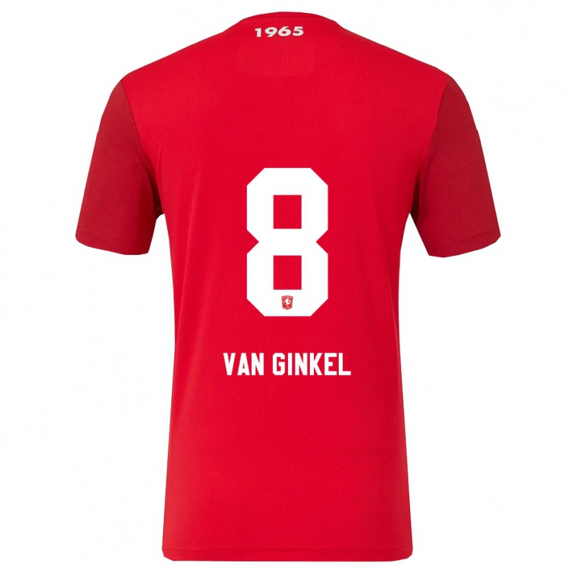 Danxen Men Danique Van Ginkel #8 Red White Home Jersey 2025/26 T-Shirt