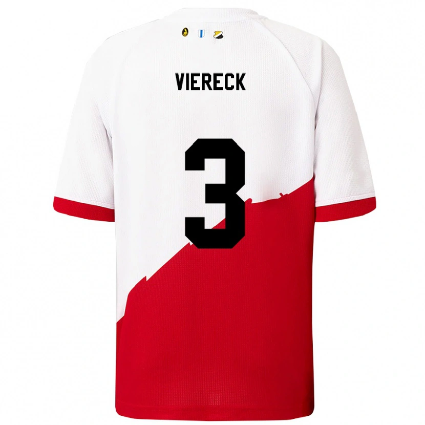 Danxen Men Neal Viereck #3 White Red Home Jersey 2025/26 T-Shirt