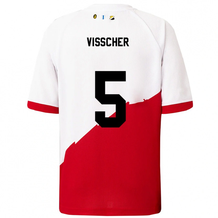 Danxen Men Amber Visscher #5 White Red Home Jersey 2025/26 T-Shirt