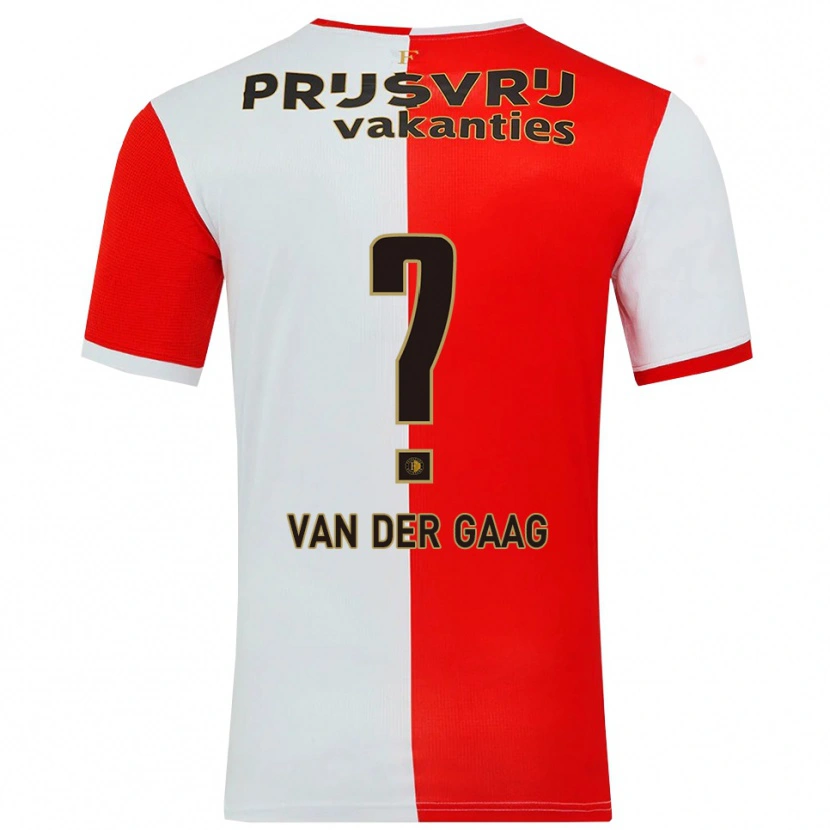Danxen Men Bo Van Der Gaag #0 Red White Home Jersey 2025/26 T-Shirt