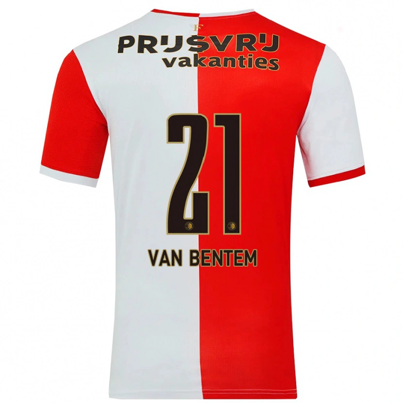 Danxen Men Tess Van Bentem #21 Red White Home Jersey 2025/26 T-Shirt